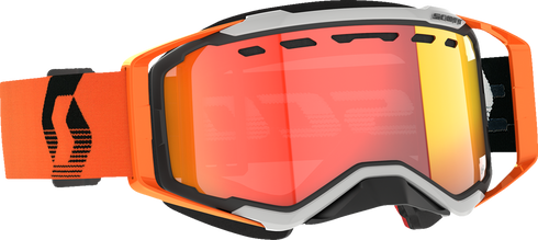 SCOTT Prospect Snow Cross Goggle - Gray/Orange - Dual Pane - Light Sensitive - Chrome Lens 278603-1294341