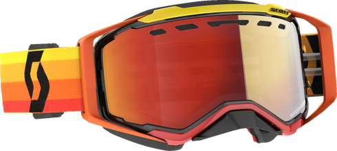 SCOTT Prospect Snow Cross Goggle - Orange/Yellow - Dual Pane - Enhancer Red Chrome Lens 272846-1649312