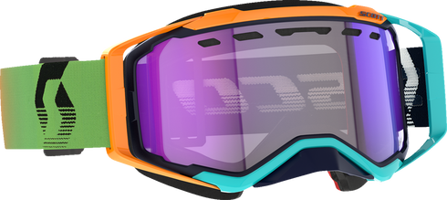 SCOTT Prospect Snow Cross Goggle - Blue/Orange - Dual Pane - Light Sensitive - Blue Chrome Lens 278603-1454307