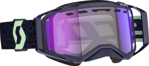 SCOTT Prospect Snow Cross Goggle - Dark Purple/Mint - Dual Pane - Light Sensitive - Blue Chrome Lens 278603-7696307
