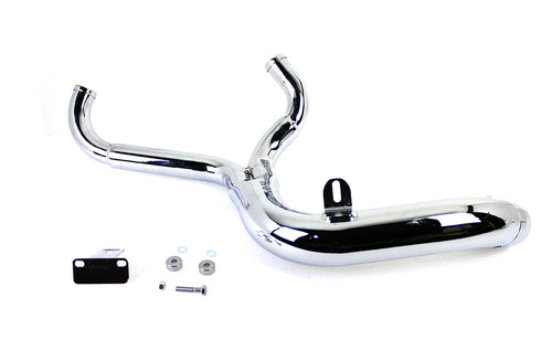 V-Twin FLT 2:1 Lake Style Exhaust System Chrome - 29-0030