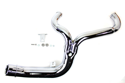 V-Twin FLT 2:1 Lake Style Exhaust System Chrome - 29-0032