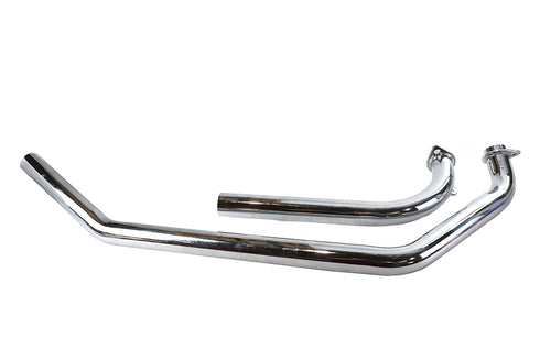V-Twin Shovelhead Upsweep Header Pipe Set Chrome - 29-0076