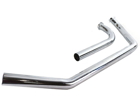 V-Twin Shovelhead Upsweep Header Pipe Set Chrome - 29-0076