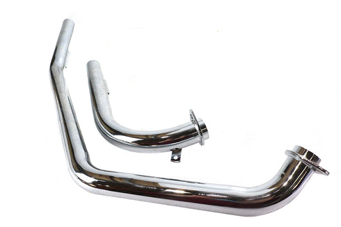 V-Twin Shovelhead Upsweep Header Pipe Set Chrome - 29-0076