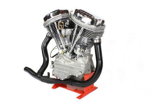 V-Twin 2 into 1 Black Exhaust Pipe Header Set - 29-0178