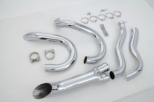 V-Twin Chrome 2 into 1 Exhaust Header Set - 29-0822