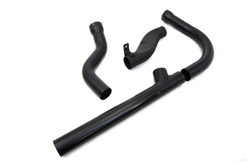 V-Twin Panhead Exhaust Header Set Black - 29-0823