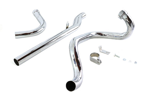 Paughco Dual Crossover Chrome Exhaust System - 29-1106