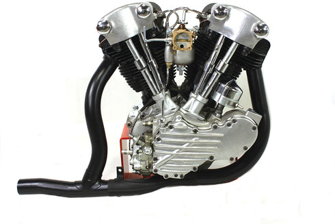 V-Twin Replica 2 into 1 Exhaust Pipe Header Set Black - 29-1115