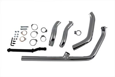 V-Twin Chrome 2 into 1 Exhaust Header Pipe Kit - 29-1160