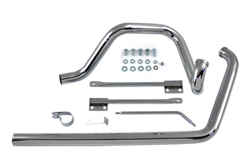 Wyatt Gatling True Dual Exhaust Pipe System Chrome - 29-1169