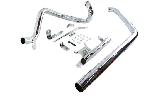 Wyatt Gatling True Dual Exhaust Pipe System Chrome - 29-1190