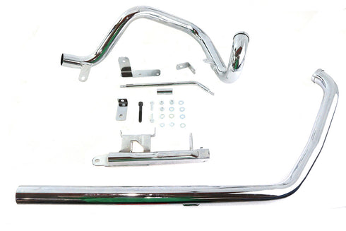 Wyatt Gatling True Dual Exhaust Pipe System Chrome - 29-1190