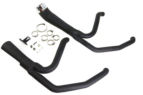 V-Twin Cyclone 1-3/4 inch 2 into 1 Exhaust Header Set Black - 29-2105
