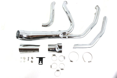 V-Twin Cyclone 1-3/4 inch 2 into 1 Exhaust Header Set Chrome - 29-2107