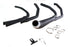 V-Twin Cyclone 1-3/4 inch 2 into 1 Exhaust Header Set Black - 29-2108