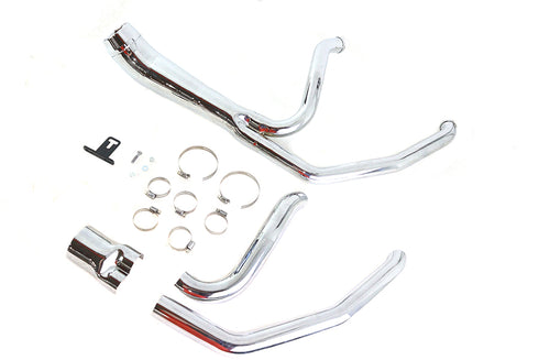 V-Twin Cyclone 1-3/4 inch 2 into 1 Exhaust Header Set Chrome - 29-2110