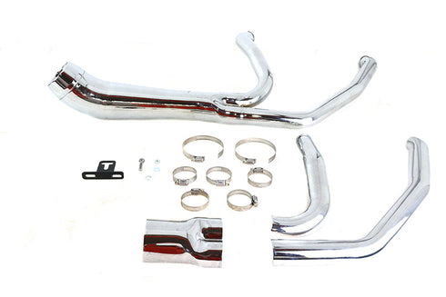 V-Twin Cyclone 1-3/4 inch 2 into 1 Exhaust Header Set Chrome - 29-2110
