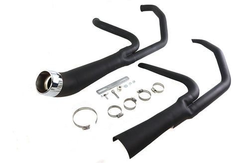V-Twin Cyclone 1-3/4 inch 2 into 1 Exhaust Header Set Black - 29-2115