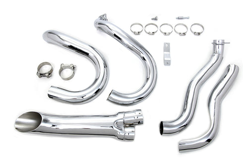 V-Twin Factory Sample Chrome 2 into 1 Exhaust Header Set - 29-2117