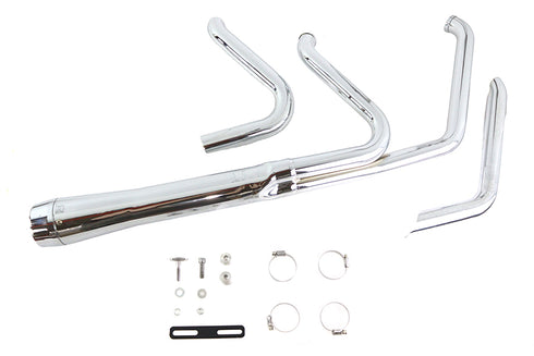 V-Twin Wyatt Gatling Holeshot Exhaust Set Chrome - 29-8751