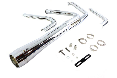 V-Twin Wyatt Gatling Holeshot Exhaust Set Chrome - 29-8751