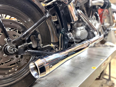 V-Twin Wyatt Gatling Holeshot Exhaust Set Chrome - 29-8758