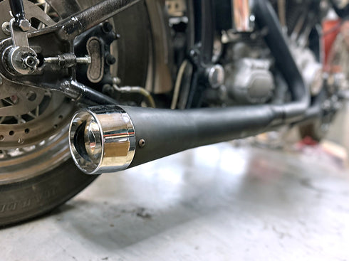 V-Twin Wyatt Gatling Holeshot Exhaust Set Black - 29-8760