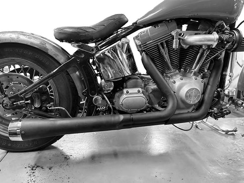 V-Twin Wyatt Gatling Holeshot Exhaust Set Black - 29-8760