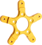 ARLEN NESS Rotor Mount - Ness Wheel - Gold 33-105