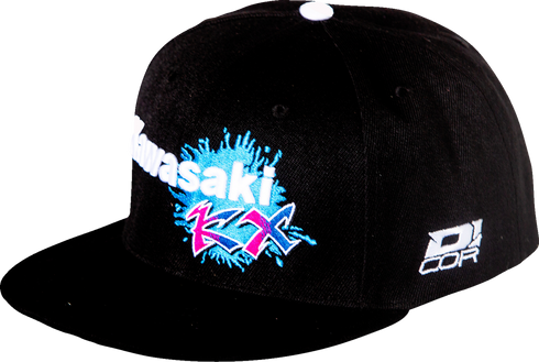 D'COR VISUALS Kawasaki Factory Hat - Black 70-147-1