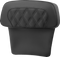 SADDLEMEN Chopped Tour Pak Backrest Pad - RoadSofa™ - Perforated Black w/ Lattice Stitch - FLT/FLH '14-'23 814-07-CPACK-LS