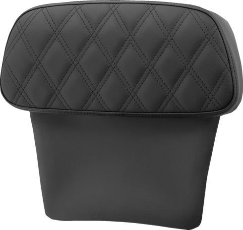 SADDLEMEN Chopped Tour Pak Backrest Pad - Step-Up - Black w/ Black Lattice Stitch - FLT/FLH '14-'23 814-07-CPACK-SU