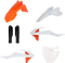 ACERBIS Full Body Kit - '21 OEM Black/White/Orange - Gas Gas | KTM - MC/SX '16-'24 2980587118