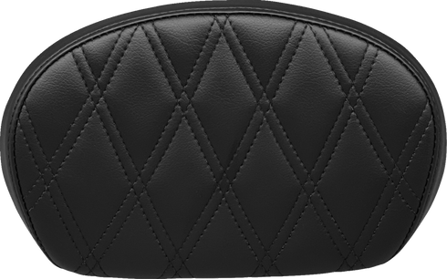 LE PERA Sissy Bar Pad - Medium - Double Diamond - Dull Black L-SBP02DD-DULL