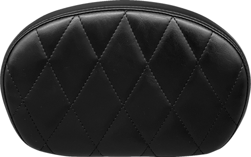 LE PERA Sissy Bar Pad - Medium - Diamond - Shiny Black L-SBP02DM-SH