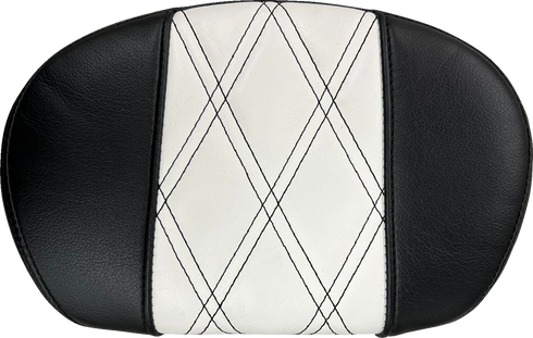 LE PERA Sissy Bar Pad - Medium - GT1/HR1 Inlay - Black/White L-SBP02GT/HR1