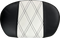 LE PERA Sissy Bar Pad - Medium - GT1/HR1 Inlay - Black/White L-SBP02GT/HR1