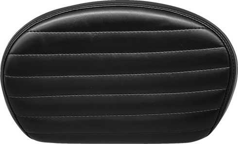 LE PERA Sissy Bar Pad - Medium - Pleated - Shiny Black L-SBP02PT-SH