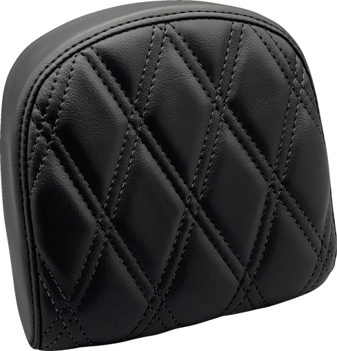 LE PERA Sissy Bar Pad - Small - Double Diamond - Dull Black L-SBP03DD-DULL