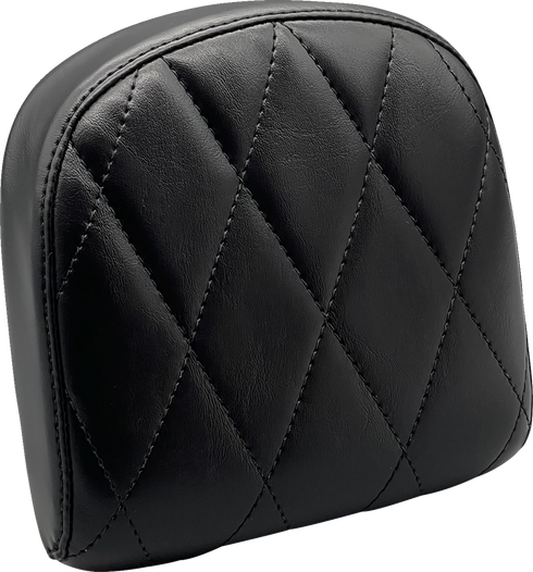 LE PERA Sissy Bar Pad - Small - Diamond - Shiny Black L-SBP03DM-SH