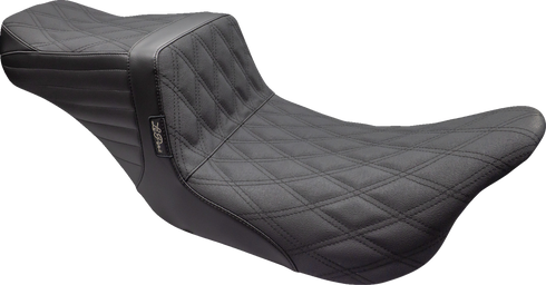 LE PERA Tailwhip Seat - Double Diamond w/ Grip Tape - Black - FL '08-'23 LK-587DDGP