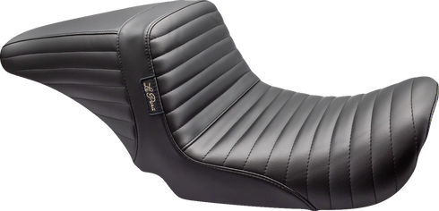 LE PERA Kickflip Up Front Seat - Pleated - Black - Dyna '06-'17 LKU-591PT