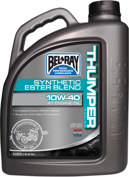 BEL-RAY Thumper Synthetic Blend 4T Oil - 10W-40 - 4L 99520-B4LW