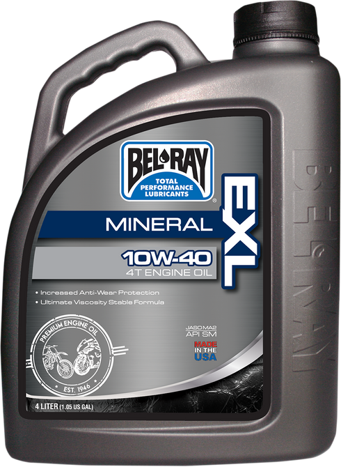 BEL-RAY EXL 4T Mineral Oil - 10W-40 - 4L 99090-B4LW