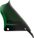 KLOCK WERKS Kolor Flare™ Sport Windshield - 8" - Green - FXLRST KWW-02-0632
