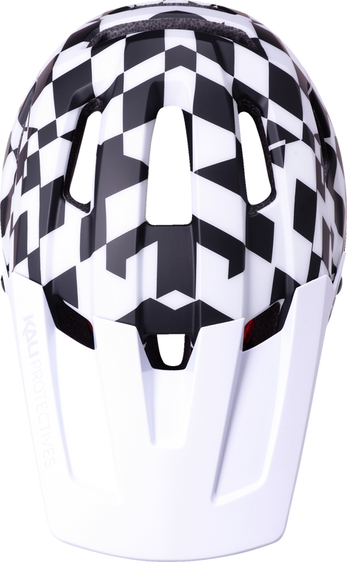 KALI DH Invader Helmet - LTD Glitch - Matte Black/White/Red - XS-M 0211323216
