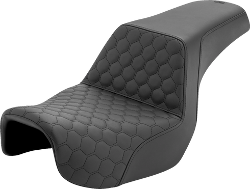 SADDLEMEN Step-Up Seat - Honeycomb - Dyna '06-'17 806-04-177