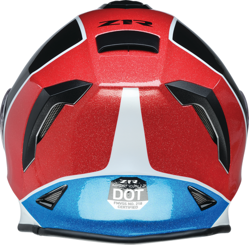 Z1R Youth Warrant 2.0 Snow Helmet - Fresh Pow - Red/White/Blue - Medium 0122-0129